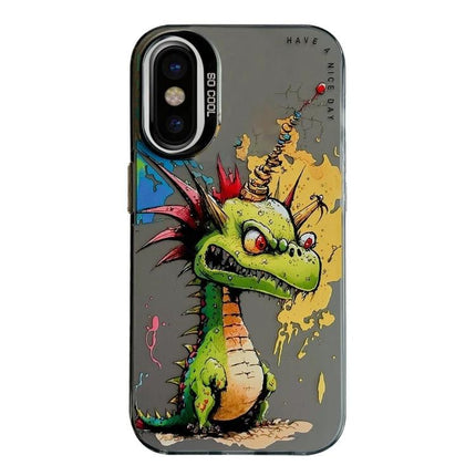 iPhone Case Animal Print for Everyday Protection — slim TPU+PC case with quirky green dragon design, scratch and drop-resistant