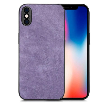 Classic Vintage Leather Phone Case For Everyday Protection And Easy Handling For Daily Convenience purple leather slim TPU/PC hybrid phone case
