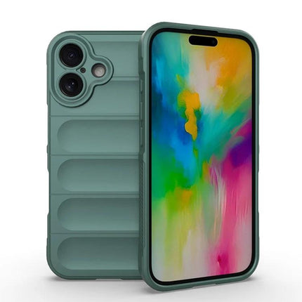 Essential Protective Case For iPhone Daily Use in green TPU with flannel lining, precise cutouts and slim protective design