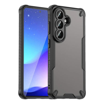 Armor Glaze Case For Samsung Phones Everyday Protection, Slim And Durable For Daily Handling - slim gray TPU PC protective case with reinforced corners