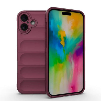 Phone Case for iPhone 16 Pro and 16 Plus Daily Use slim flexible TPU protective maroon case for everyday scratch and dirt resistance