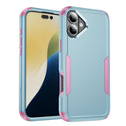 For iPhone 16 / Grey Green+Pink