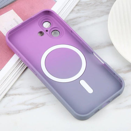 iPhone Gradient Case for Everyday Protection in purple-pink ombre with MagSafe ring, slim durable scratch-resistant everyday phone case