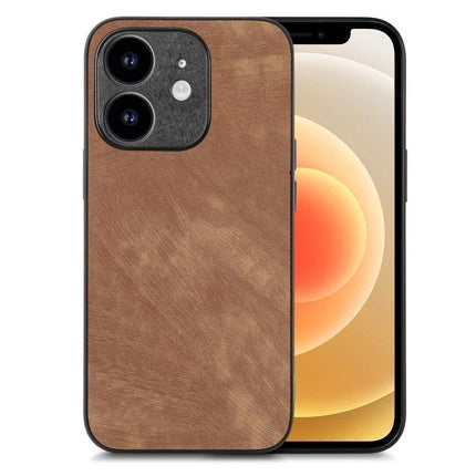 Leather Phone Case For Everyday iPhone Protection And Handling During Commutes And Daily Activities - slim brown leather iPhone case with raised edges