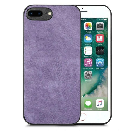 Vintage Leather Phone Case For Everyday Use slim purple leather TPU PC hybrid protective phone cover
