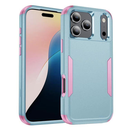 Phone Case for Daily Commutes - teal and pink dual-layer TPU+PC protective phone case for scratch and bump protection