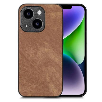 Vintage Leather Phone Case for Everyday Protection - brown leather slim protective case for smartphone with raised edges