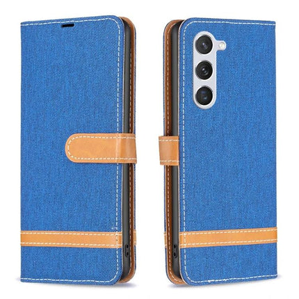 Leather Phone Case With Built-In Stand For Everyday Protection in blue PU leather wallet case with card slots, lanyard and TPU interior