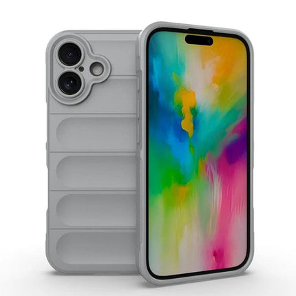 Essential Protective Case For iPhone Daily Use - gray TPU case with soft flannel lining, precise cutouts, slim profile for everyday protection