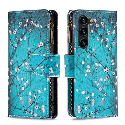 Galaxy Phone Case Card Access For Everyday Use That Keeps Your Phone Safe On The Go - teal floral wallet case with stand and card slot for Samsung Galaxy S25