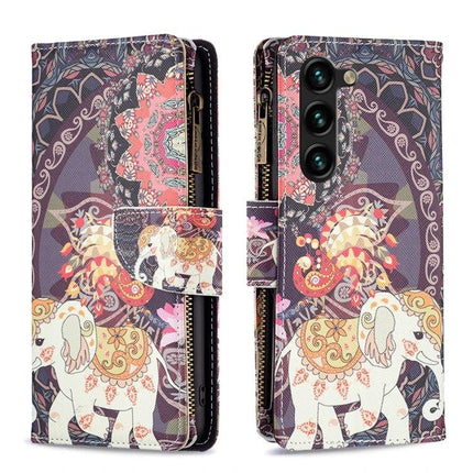 Galaxy Phone Case Card Access For Everyday Use That Keeps Your Phone Safe On The Go - decorative elephant wallet case for Samsung S25 with stand