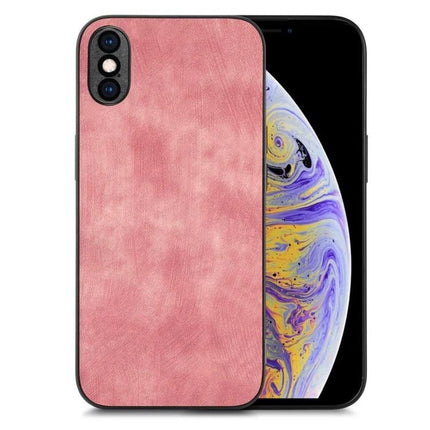 Classic Vintage Leather Phone Case For Everyday Protection And Easy Handling For Daily Convenience - pink leather slim TPU PC hybrid