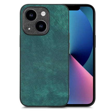 Leather Phone Case For Everyday iPhone Protection And Handling During Commutes And Daily Activities - slim green leather TPU PC iPhone case with raised camera and screen edges