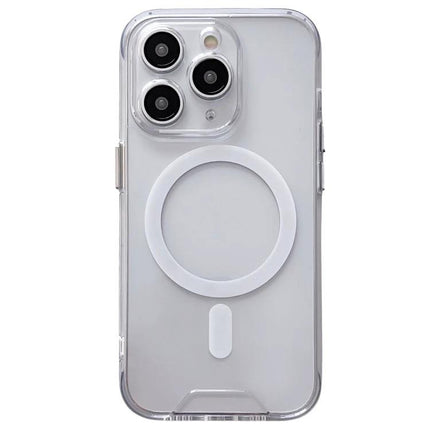 Acrylic Phone Case for Everyday Protection – clear slim acrylic shell with TPU liner, MagSafe-compatible ring, protects against scratches and minor bumps