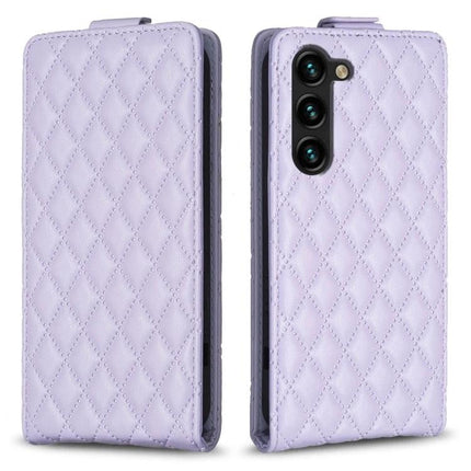 Practical Flip Case for Everyday Smartphone Protection With Durable PU and TPU Build - lavender quilted folio with card slots and stand