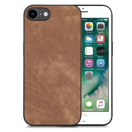 Vintage Leather Phone Case For Everyday Use - slim brown leather TPU PC protective phone case resisting scratches and dirt