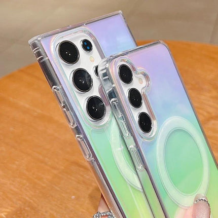Samsung Galaxy Phone Case Daily Protection clear iridescent case with camera cutouts, slim protective cover for daily scratches and minor drops