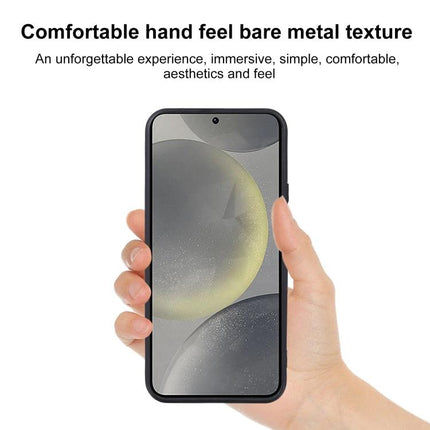 Essential Daily Protection Case For Samsung Galaxy Phones - slim TPU case in hand showing comfortable metal-like texture and edge protection