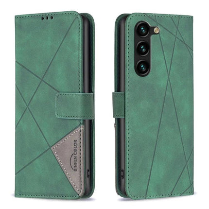 Leather Phone Case for Everyday Carry in green PU leather with card slots, photo frame and horizontal stand for hands-free viewing