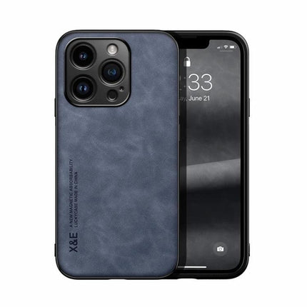 Magnetic Leather Phone Case for Everyday Travel Protection - slim blue PU leather TPU phone case with magnetic car mount compatibility