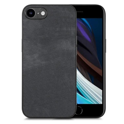 Vintage Leather Phone Case For Everyday Protection And Style With A Timeless Look And Quality Craft - slim black leather TPU PC phone case
