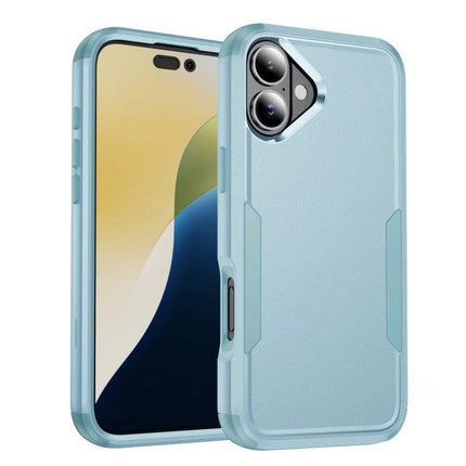 Alt Tag: iPhone 16 Shockproof Case for Everyday Protection in light blue TPU+PC, slim shockproof shell for daily drops and scratches