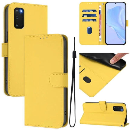 Phone Case With Built In Card Slot For Everyday Protection And On The Go Organization - yellow wallet folio with kickstand, card slots and wrist strap