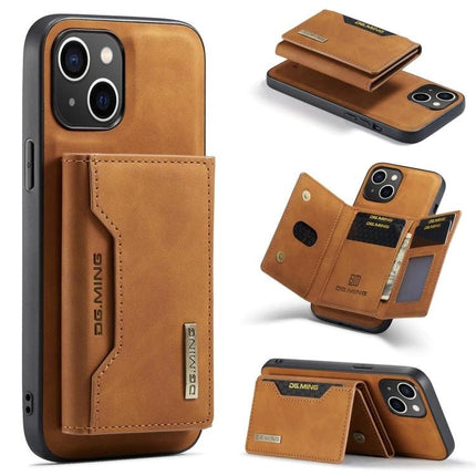 DG.MING Leather Phone Case With Card Holder For Everyday Commuting And On The Go Practical Everyday Essential - brown leather card wallet case with kickstand