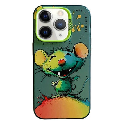 Animal Pattern Phone Case for Everyday Protection - vibrant oil-painting cartoon mouse TPU PC protective phone case
