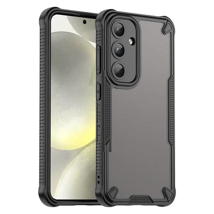 Armor Glaze Case For Samsung Phones Everyday Protection For Daily Commute And Work - slim PC+TPU gray protective phone case with raised edges