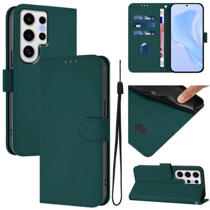 Leather Phone Case For Everyday Carry Essentials Simple Protective Case For Daily Errands On The Go - green PU leather wallet case with card slots and stand