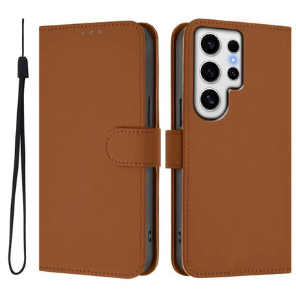 Leather Phone Case For Everyday Carry Essentials Simple Protective Case For Daily Errands On The Go brown PU leather wallet case with card slots and stand