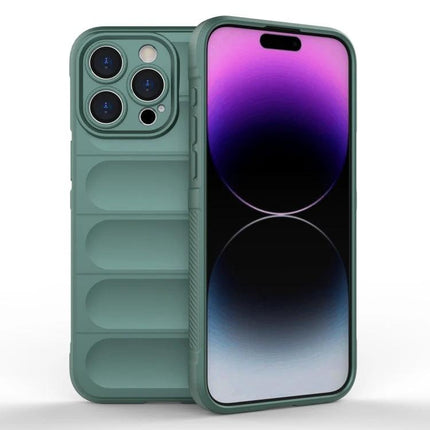 Essential Protective Case For iPhone Daily Use - green TPU case with soft flannel lining, precise cutouts, slim scratch-resistant design for commuting and everyday use