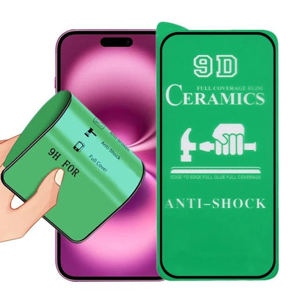 Tempered Glass Screen Protector For Everyday Smartphone Use At Home And On The Go - 9D ceramic anti-shock, high transparency, fingerprint-resistant