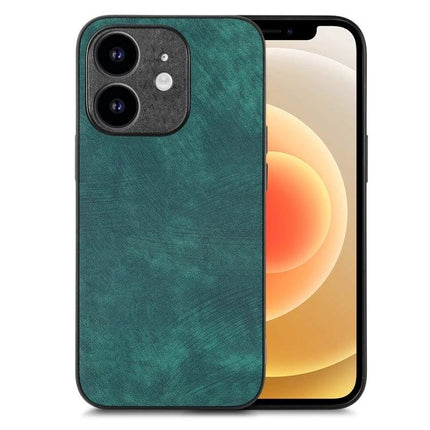 Leather Phone Case For Everyday iPhone Protection And Handling During Commutes And Daily Activities - teal leather slim protective iPhone case with raised edges