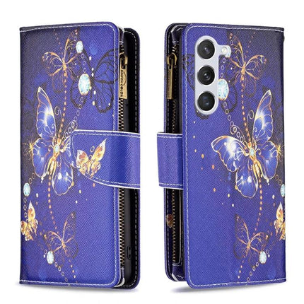 Galaxy Phone Case Card Access For Everyday Use That Keeps Your Phone Safe On The Go - blue butterfly wallet case with card slot and kickstand for Samsung S25
