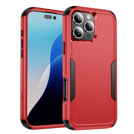 Durable Phone Case for Daily Commutes slim red TPU+PC protective case for iPhone with raised camera lip and easy access buttons