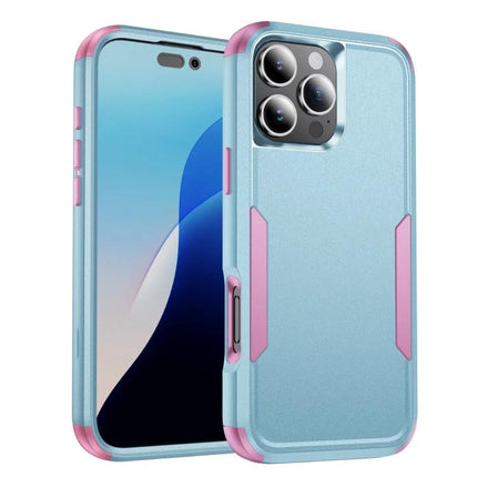Durable Phone Case for Daily Commutes slim TPU+PC blue and pink protective phone case for commuters