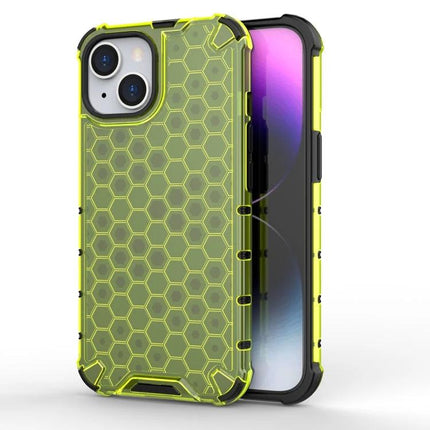 iPhone Case For Everyday Protection During Daily Commutes, Work, And Errands For Easy Handling - neon honeycomb TPU+PC shockproof cover