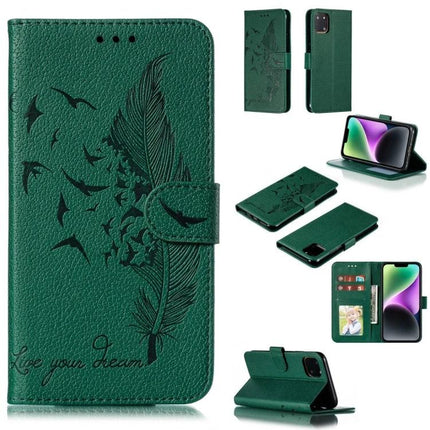 Leather Phone Case for Everyday Carry and Protection - green genuine leather wallet case with card slots and kickstand