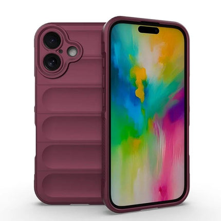 Essential Protective Case For iPhone Daily Use slim maroon TPU case with soft flannel lining, precise cutouts for camera and ports