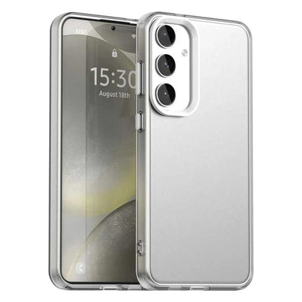 Protective Candy Case for Samsung Galaxy S25 slim clear hybrid TPU PC PET everyday protection, grip, and scratch-resistant phone cover