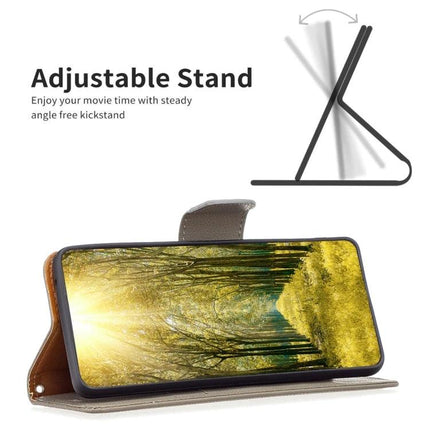 Leather Flip Phone Case With Card Slots showing adjustable kickstand and hands-free viewing, PU leather exterior and card slot storage