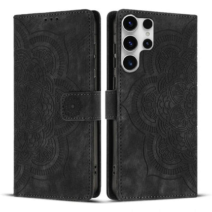Daily Companion Leather Phone Case slim black PU leather wallet case with card slots, kickstand and TPU core for Samsung devices