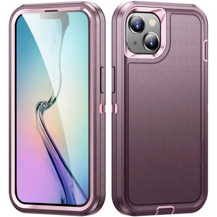 Waterproof Phone Case For Daily On-The-Go Protection in rose gold showing front and back, 3-layer durable splash, dust and impact-resistant design
