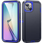 For iPhone 15 Plus / Dark Blue + Royal Blue