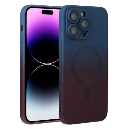 iPhone Gradient Case for Everyday Protection in navy-to-maroon gradient showing slim profile and camera cutouts