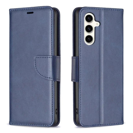 Protective Leather Flip Case With Card Storage blue PU leather wallet-style phone case with card slots and magnetic closure