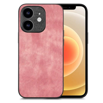 Leather Phone Case For Everyday iPhone Protection And Handling During Commutes And Daily Activities pink leather slim protective case with raised edges