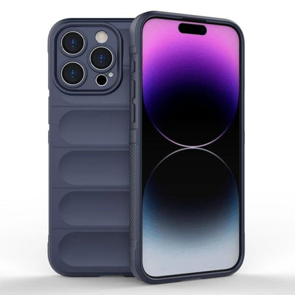 Essential Protective Case For iPhone Daily Use - navy TPU shell with soft flannel lining, slim scratch-resistant protective case for iPhone 16